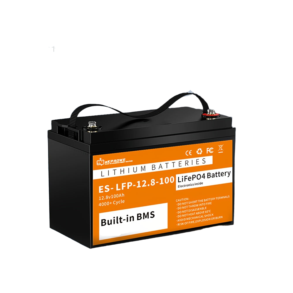 LiFePO4 Accu – Lithium Batterij – Lithium Accu – Deep Cycle Accu – 12V 100Ah – Ingebouwd BMS – Onderhoudsvrij & Langdurige Capaciteit