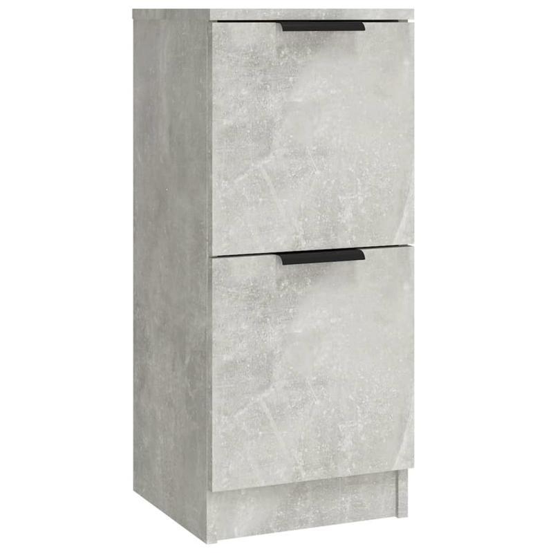 Dressoir – Opbergkast – Ladekast – Commode – Buffetkast – Set van 3 – Massief Bewerkte Hout – Betongrijze Kleur