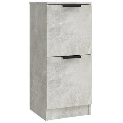 Dressoir – Opbergkast – Ladekast – Commode – Buffetkast – Set van 3 – Massief Bewerkte Hout – Betongrijze Kleur