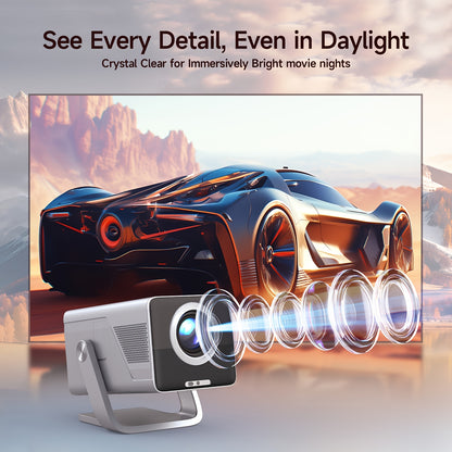 Projector – Beamer – Home Cinema Projector – Multimedia Projector – Android Projector – Full HD 1080p Native Resolutie – Automatische Focus & Wi-Fi 6