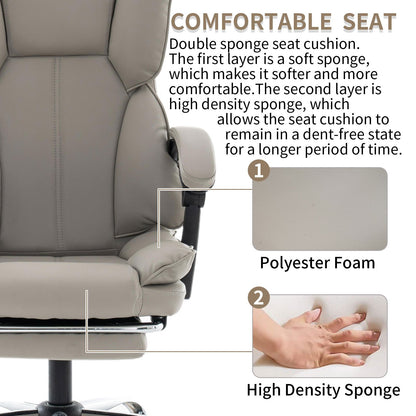 Gamingstoel – Gamestoel – Gaming Chair – Bureaustoel – Game Stoel – Ergonomisch – Verstelbare Rugleuning – Voetensteun – PU Leder – 360° Draaibaar