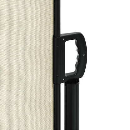 Uitbreidbaar Zijscherm – Privacyscherm – Tuinscherm – Balkonkap – Zonnescherm – Crème Wit Grijs – Weerbestendig Polyester – Eenvoudige Montage