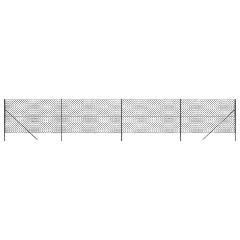 Tuinhek – Gaashek – Omheining – Hekwerk – Metaal – Zwaar Metalen Kettingzaun – 1,6x10 Meter – 3-laags Beveiliging – Weerbestendig