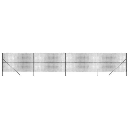 Tuinhek – Gaashek – Omheining – Hekwerk – Metaal – Zwaar Metalen Kettingzaun – 1,6x10 Meter – 3-laags Beveiliging – Weerbestendig