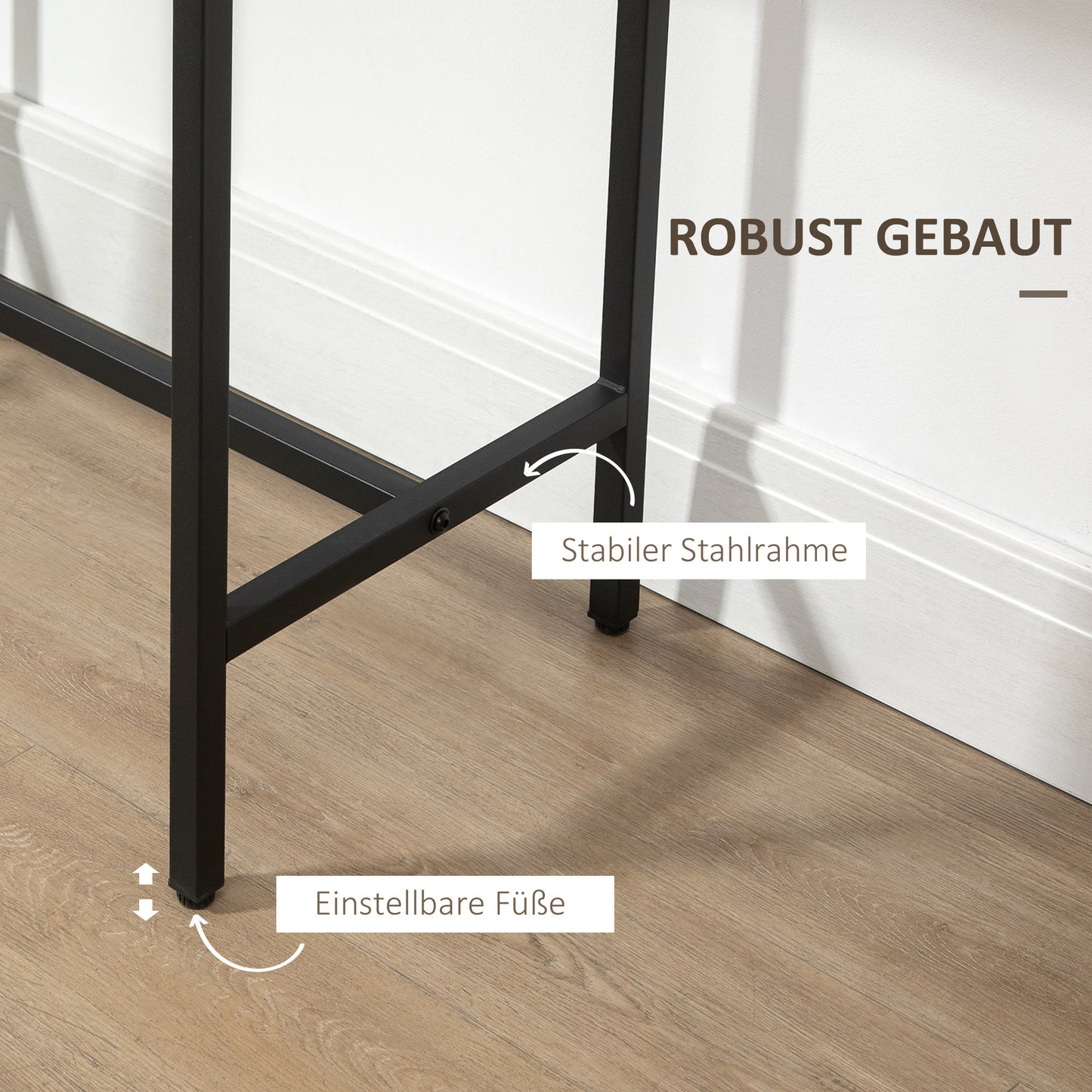 Barset Industrieel – Barkrukken – Bartafel – Bistroset – Barmeubel – Natural Wood Zwart – Compact Formaat – Stevig Metaal & Hout