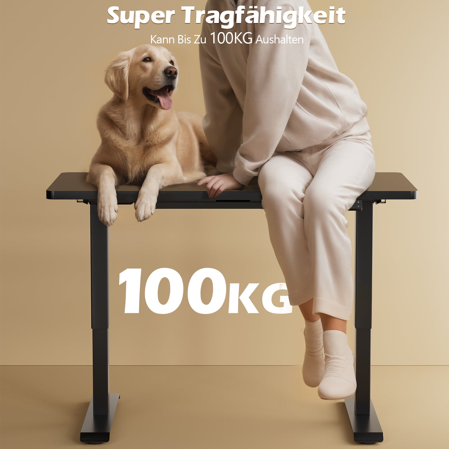 Verstelbaar Bureauframe – Zit Sta Bureauframe – Bureau Onderstel – Bureau Frame – Tafel Frame – 3-Laags Verstelbaar 60-125 cm – Stevig IJzeren Materiaal – Minimalistisch Grijs Design