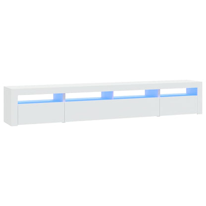 Tv Meubel – Tv Kast – Tv Meubels – Media Meubel – Dressoir – Modern Design – RGB LED Verlichting – 240x35x40 cm – Wit – Hoogwaardig Bewerkt Hout