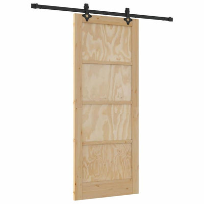 Schuifdeur Bruin – Houten Deur – Kamerdeur – Raumteverdeler – Minimalistische Deur – Duurzaam Hout – Maat 83x202 cm