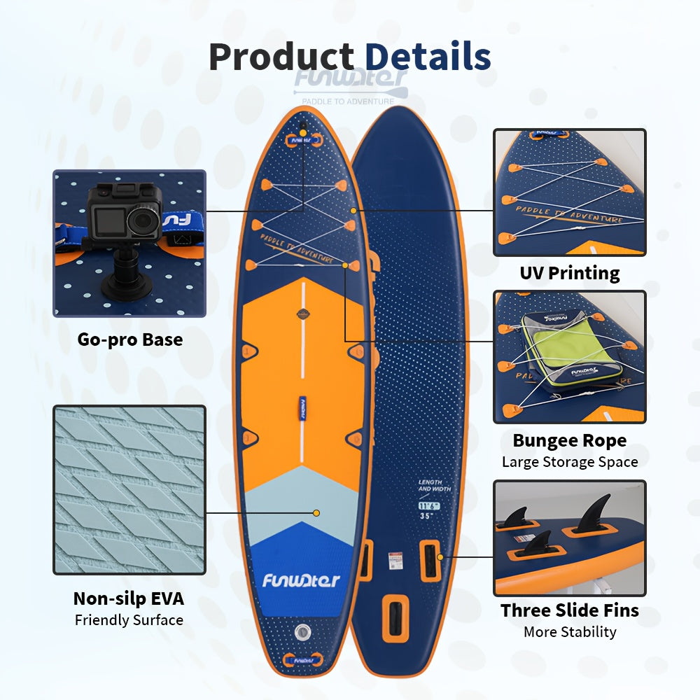 Paddleboard – SUP Board – Stand Up Paddle – Opblaasbaar Board – Watersport Board – 350x90x15 cm – Lichtgewicht PVC