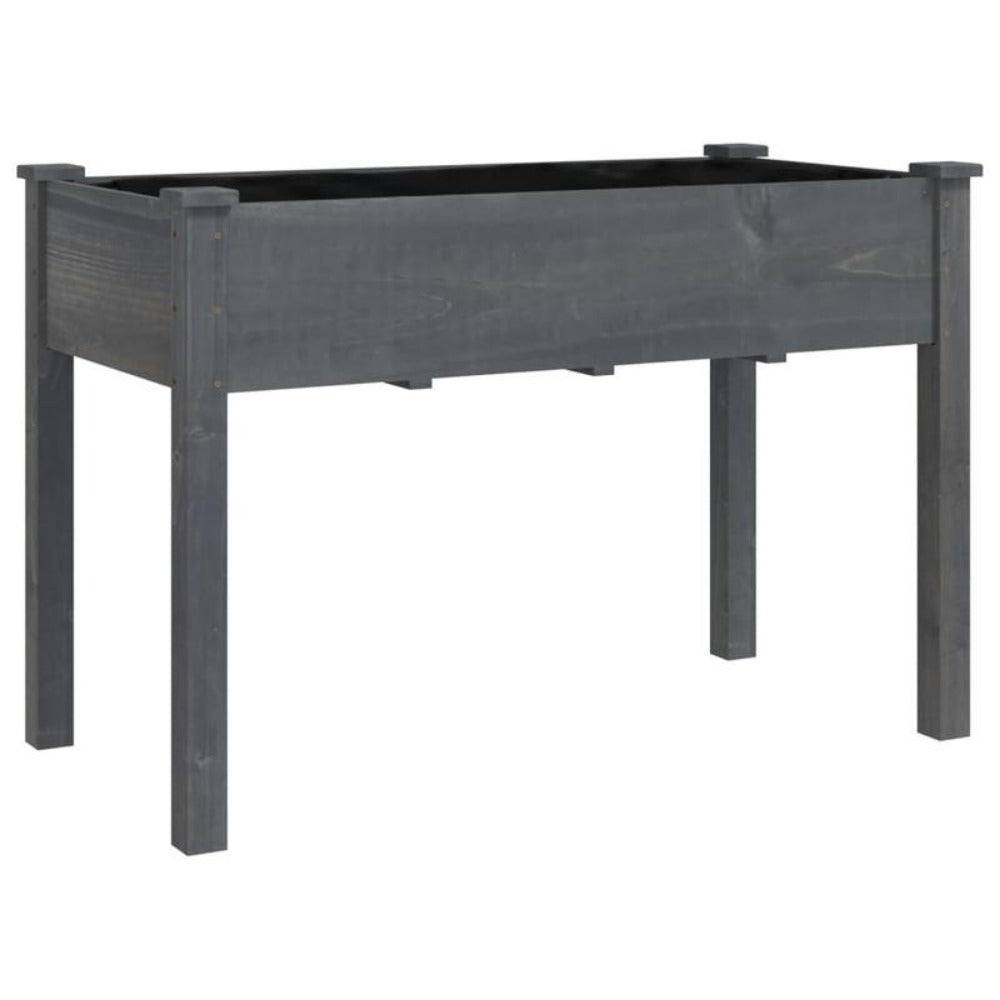 118x59x76 cm Solid Wood Gray Plant Pot | Removable, Temporary, Large Capacity with Drainage Holes, Suitable for Indoor and Outdoor Use