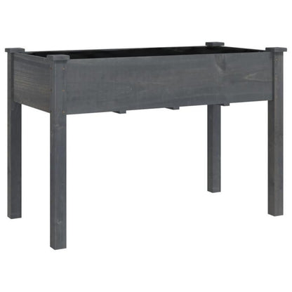 118x59x76 cm Solid Wood Gray Plant Pot | Removable, Temporary, Large Capacity with Drainage Holes, Suitable for Indoor and Outdoor Use