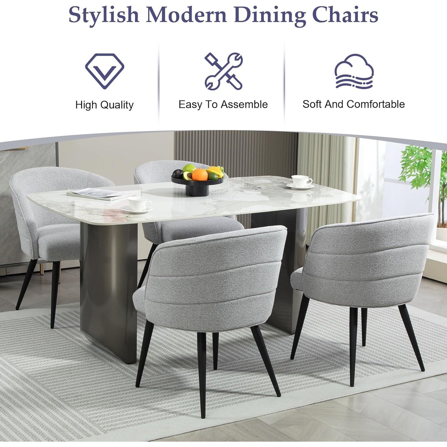 Bezoekersstoel – Vergaderstoel – Wachtkamerstoel – Eetkamerstoel – Stoelenset 2 stuks – Gestoffeerd Met Metalen Frame – Comfortabele Schuimvulling – Moderne Elegante Vormgeving