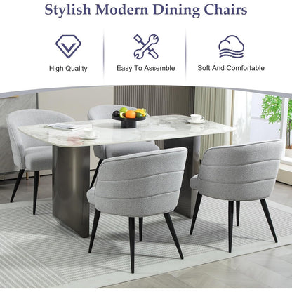 Bezoekersstoel – Vergaderstoel – Wachtkamerstoel – Eetkamerstoel – Stoelenset 2 stuks – Gestoffeerd Met Metalen Frame – Comfortabele Schuimvulling – Moderne Elegante Vormgeving