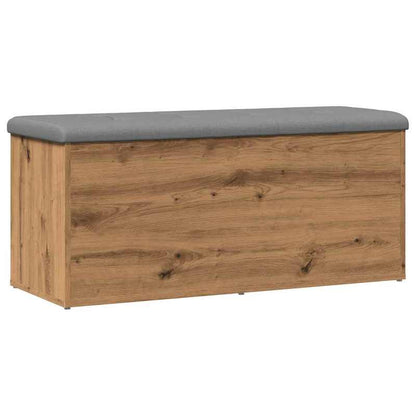 Houten Bank – Zitbank – Opbergbank – Bankje – Houten Opbergmeubel – Bruin – Massief Eikenhout – 102x42x45 cm – 3,2 Kubieke Voet Opbergruimte