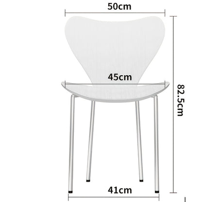2pcs Modern Dining Room Chairs, Polypropylene Kitchen Chairs, Living Room Chairs, Stackable Patio Chairs with Silvery Metal Legs, Modern Style, for Dining Room, Living Room 45.5x40x 82cm (2pcs, White), Furniture For Home, Hom