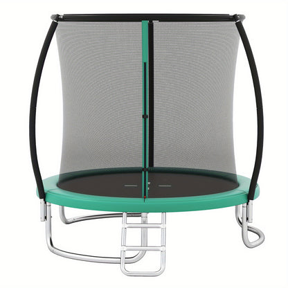 Trampoline – Springmat – Tuintrampoline – Speelplaats – Kindertrampoline – Rond – Veiligheidsnet – Ladder – Windbestendig Frame – Gevoerde Veerbescherming
