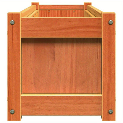 Plantenbak – Bloembak – Moestuinbak – Kruidenbak – Balkonbak – Verhoogde Massief Dennenhouten Plantenbak – 90x31x31 cm – Duurzaam Wax Brown – Eenvoudig te Monteren