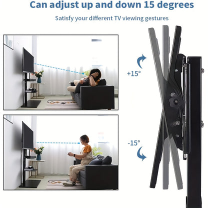 TV Standaard Vloer – TV Statief – TV Vloerstandaard – Vloer TV Beugel – Draagbaar TV Rek – Verstelbaar 32-65 Inch – Metaal – VESA 600x400mm – 30kg Belasting – Kabelmanagement