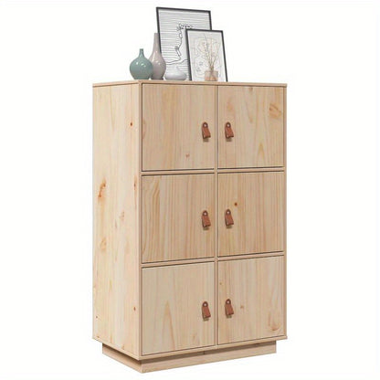 Opbergkast – Locker – Dressoir – Sideboard – Highboard – Massief Grenenhout – Stijlvol Design – 67x40x108,5 cm – Stevig & Ruim