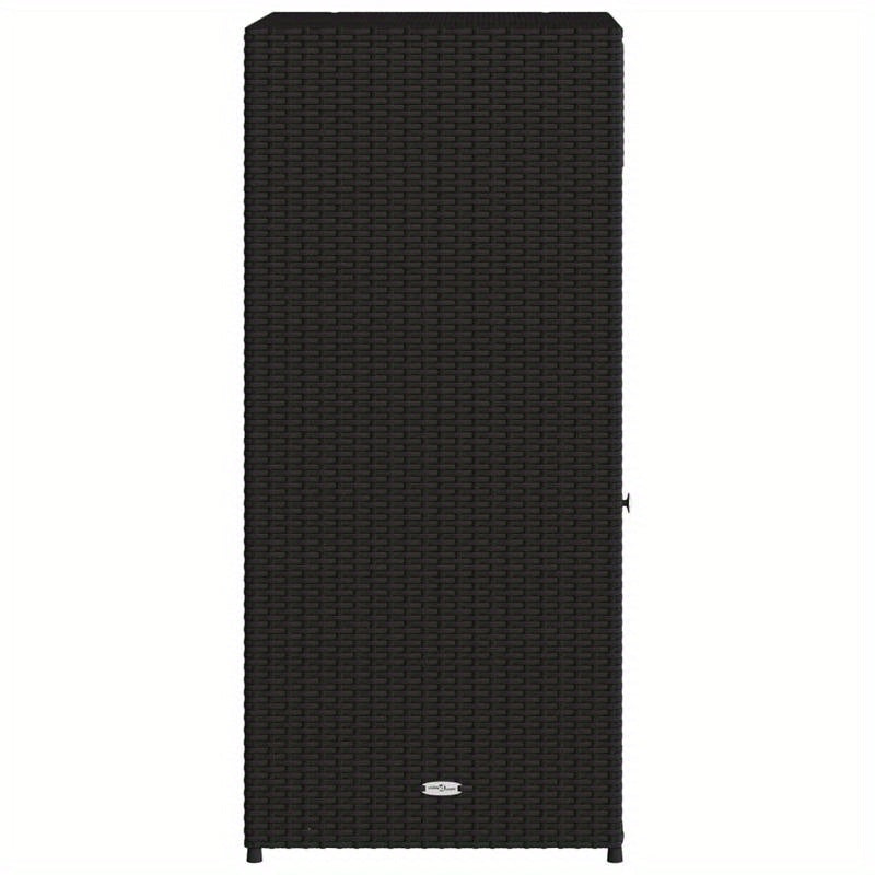 Tuinkast 55x55x111cm poly rattan zwart, Box,Cabinet,Rack for Storage, Garage Organization, Porch Storage, Sleek Storage Solution, Spacesaving Rack, Durable Plastic, Sturdy Construction, Utility Rack, Multipurpose Container, D