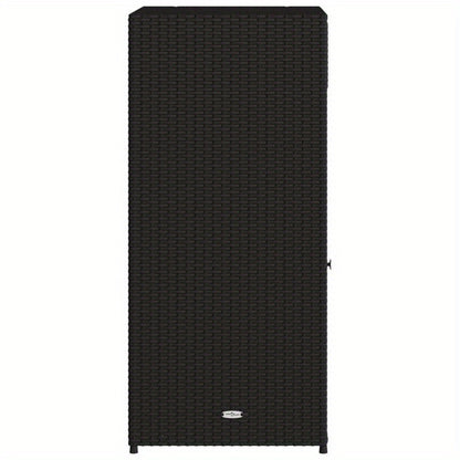Tuinkast 55x55x111cm poly rattan zwart, Box,Cabinet,Rack for Storage, Garage Organization, Porch Storage, Sleek Storage Solution, Spacesaving Rack, Durable Plastic, Sturdy Construction, Utility Rack, Multipurpose Container, D
