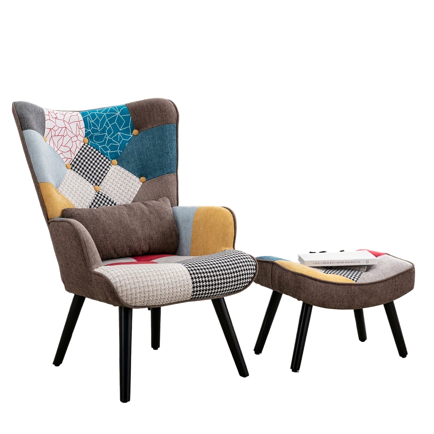 Fauteuil – Relaxstoel – Zitzak – Lounge Stoel – Oorfauteuil – Brede Rugleuning – Houten Frame – Comfortabele Sponsvulling