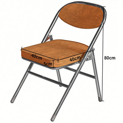 Four-Pack Suede Visitor Chair, 5 Cm Thick Sponge, Suitable for Office, Visitor Room, Lecture Room, Dining Room, Storage, Maximum Load-Bearing 175 Kg, Orange.