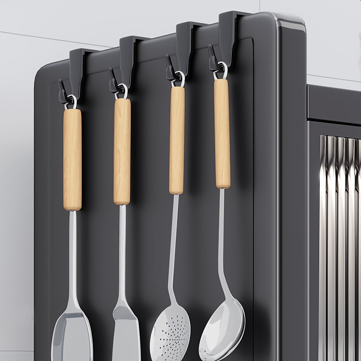 Mobiele Keukenkast – Keukenwagen – Opbergkast – Magnetronstandaard – Rek met Kanteldeuren – Stevig Carbon Stalen Frame – Ruimtebesparend Ontwerp – 50x36x154 cm
