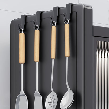 Mobiele Keukenkast – Keukenwagen – Opbergkast – Magnetronstandaard – Rek met Kanteldeuren – Stevig Carbon Stalen Frame – Ruimtebesparend Ontwerp – 50x36x154 cm