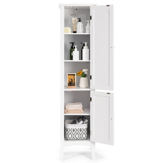 Hoge Kast – Smalle Kast – Opbergkast – Badkamerkast – Woonkamerkast – 160 CM Hoog – MDF Waterbestendig