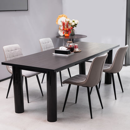 Eetkamerstoel – Keukenstoel – Stoel – Kuipstoel – Zitstoel – Set van 2 – Metalen Frame – Makkelijk Schoon te Maken – Modern Grijs – Voor Harde Vloeren