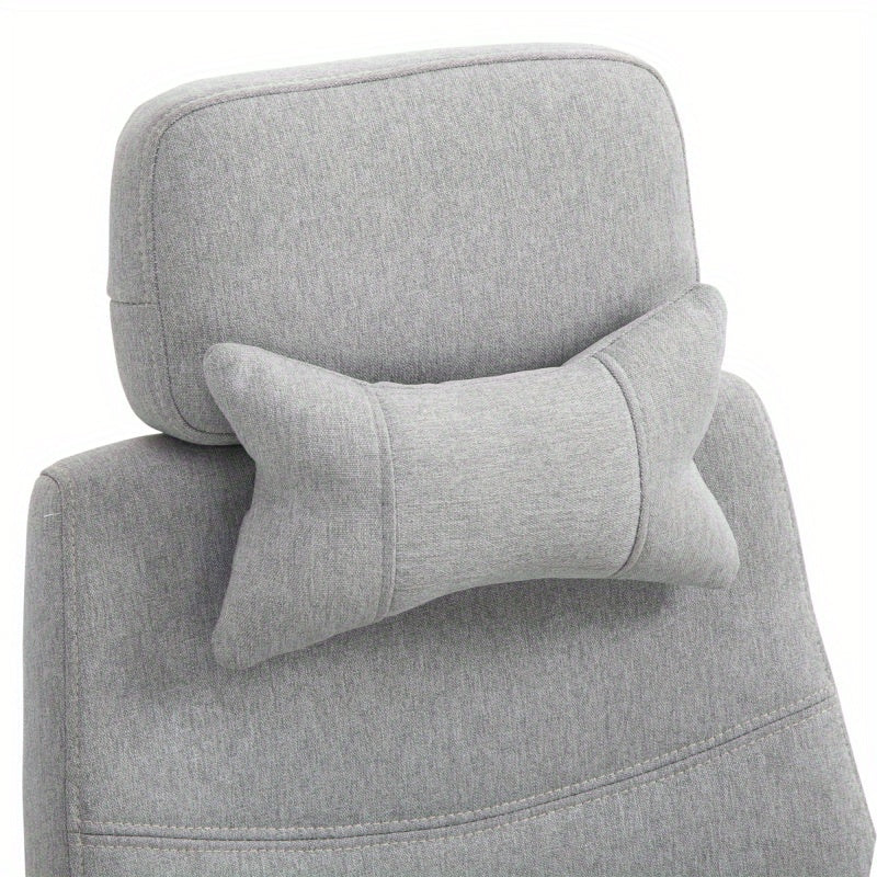 Bureaustoel – Gamingstoel – Office Chair – Draaistoel – Computerstoel – Verstelbare zithoogte 62-68 cm – Ergonomische lendensteun en hoofdsteun – Duurzaam polyester schuim – 5-wielensysteem voor optimale mobiliteit