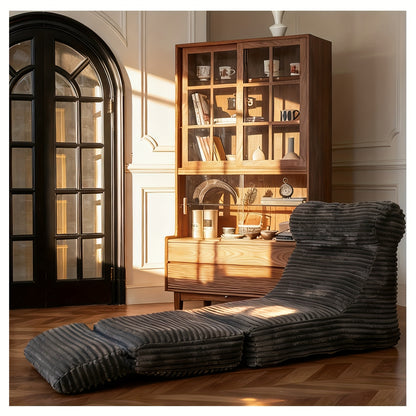 Oversized Zitzak – Zitzak Stoel – Zitzak Poef – Slaapstoel – Relaxfauteuil – Donkergrijs – Plush 3D-Vormgeving – Hoogwaardige Foamvulling