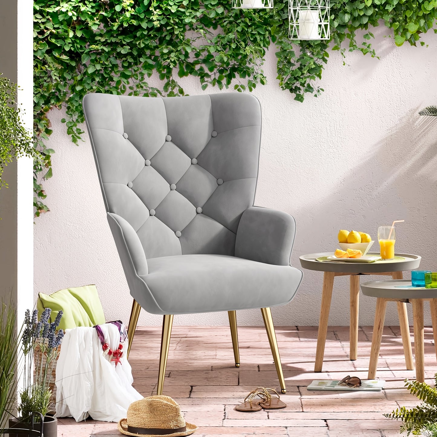 Fauteuil – Lounge Chair – Draaifauteuil – Armstoel – Relaxstoel – Scandinavisch Design – Stofbekleding – Metalen Poten – Max Belastbaar 150 Kg