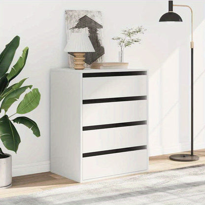 Drawer Cabinet 60X41X76 Cm Crafted Wood White