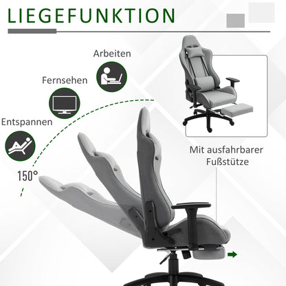 Bureaustoel – Kantoorstoel – Draaistoel – Gamestoel – Bureaukruk – Ergonomisch Design – Verstelbaar Met Voetenbankje