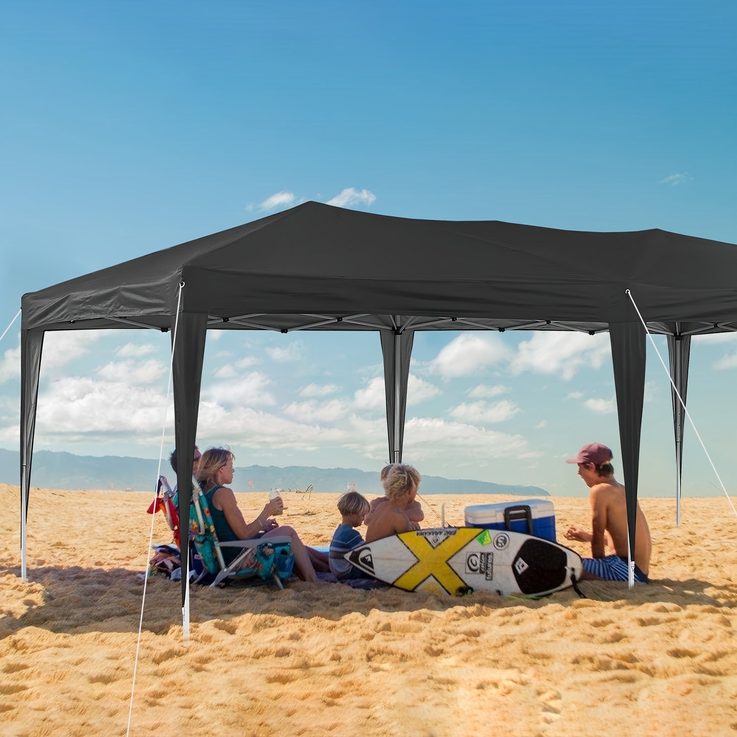 Partytent – Tuinpaviljoen – Feesttent – Overkapping – Tuintent – 3x6 meter – Waterdicht Polyester Met Stalen Frame