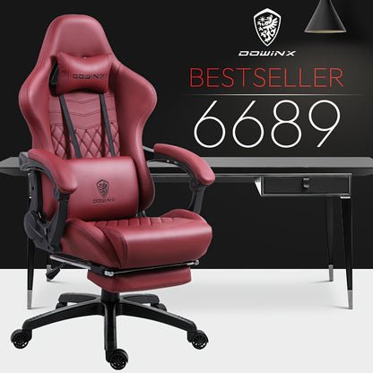 Gamingstoel – Bureaustoel – Office Chair – Gamestoel – Ergonomische Stoel – Crimson – Ergonomisch Met Hoofdkussen – Met Metaal Frame En Kantelfunctie