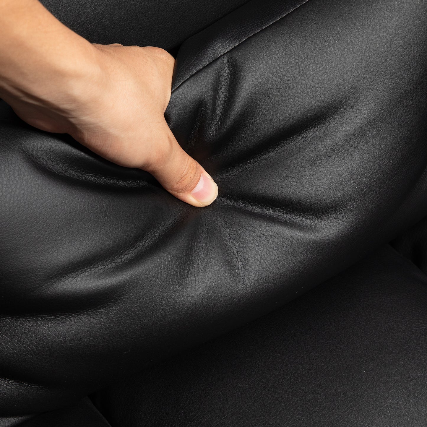 Bureaustoel – Ergonomische Stoel – Office Chair – Computerstoel – Kantoorstoel – Verstelbare Hoogte 48-56 cm – Kantelbare Rugleuning en Ingebouwde Voetensteun – Zwart
