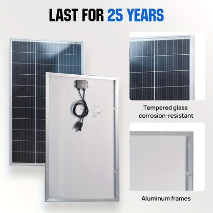 Zonnepaneel – Solar Panel – Zonnecellen – Zonne-energie – Zonnestroom – 200W Vermogen – 30mm Aluminium Frame