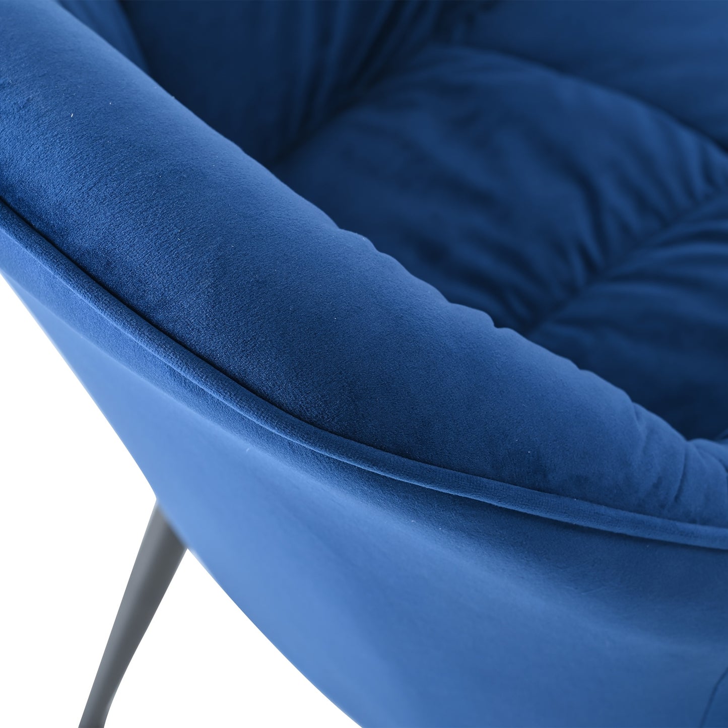 Eetkamerstoel – Kuipstoel – Stoel – Meubel – Woonkamerstoel – Set van 6 – Velours Bekleding – Verstelbare Metalen Poten