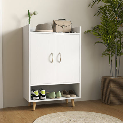Schoenenkast – Schoenopberger – Schoenrek – Schoenenschuif – Schoenmeubel – Wit – Compact 12 Paar – Duurzaam Hout