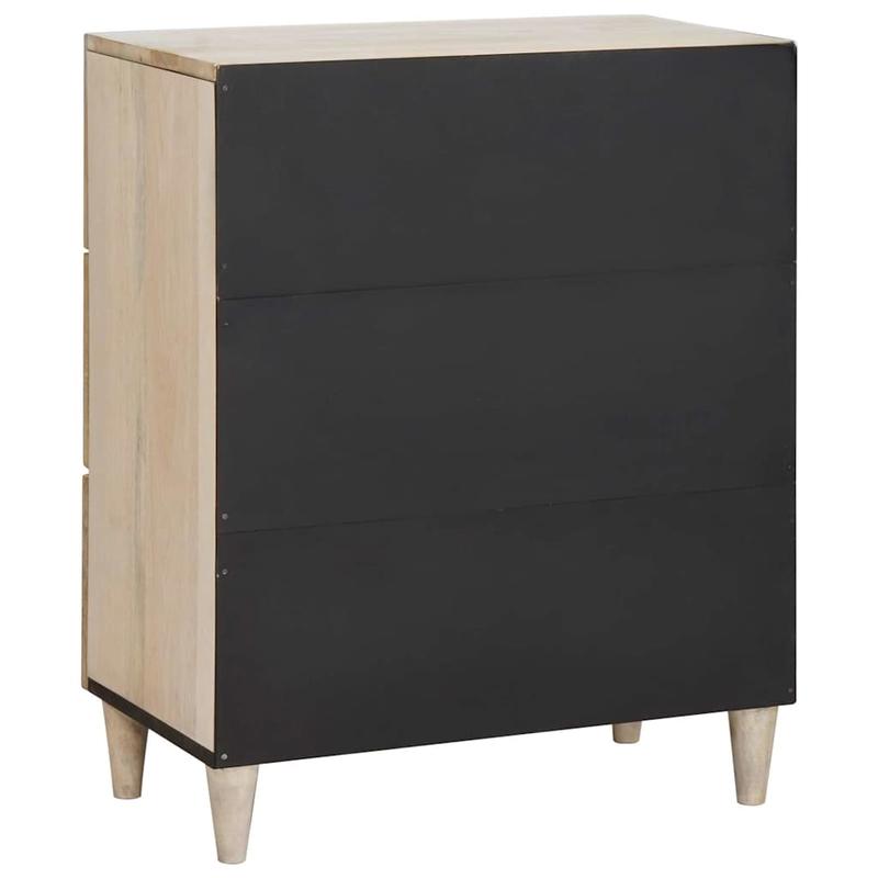 Dressoir – Buffetkast – Opbergkast – Ladekast – Kast – Massief Mangohout Wit – Compact 60x33x75 cm – Stevig & Eigentijds Europees Design
