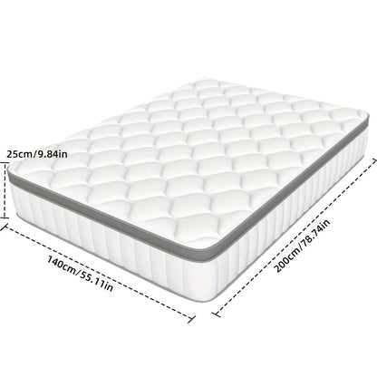 7-Zone Pocketvering Matras – Binnenvering Matras – Springmatras – Ergonomisch Matras – 7-Zone Matras – Extra Stevig H3 – Memory Foam Euro Top 22 cm Dikte