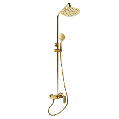 Doucheset – Regendouche – Douchekraan – Douchekop – Showerrail – Titanium & RVS – Verstelbare Hoogte 81-113,5 cm