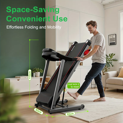 Loopband – Hardloopband – Wandelband – Treadmill – Walking Pad – 3 Hellingsniveaus – 2,5 PK Motor – Max 12 km/u – Draagvermogen 120 kg – App Compatible – Compact Design