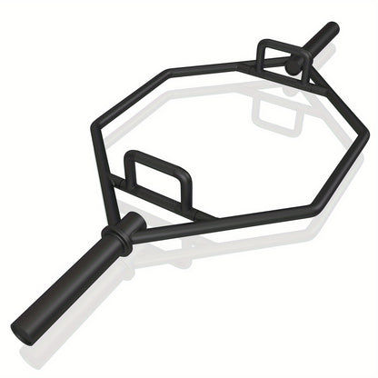 Trap Bar – Hex Bar – Halterstang – Shrug Bar – Gewichthefstang – Vouwbare Gerolde Handgrepen – Robuust Zwart Metaal