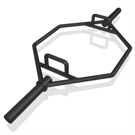 Trap Bar – Hex Bar – Halterstang – Shrug Bar – Gewichthefstang – Vouwbare Gerolde Handgrepen – Robuust Zwart Metaal
