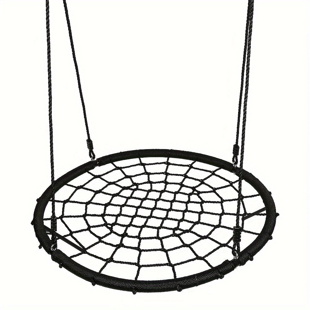 Hangstoel – Schommelstoel – Zweefstoel – Vleugelstoel – Neststoel – 100 cm Diameter – Draagvermogen 200 kg – Weerbestendig PE-touw – Inclusief Ophangbeugel