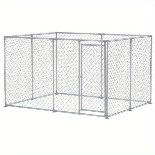 Buitenkennel Grote Honden – Hondenkooi Dierenverblijf Hondenren Hondenhok – 250x200x150 cm – Galvaniseerd Staal – Weerbestendig & Veilig Slot